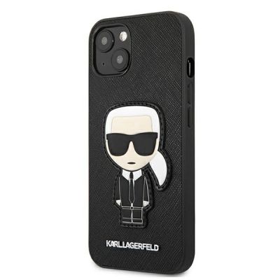 2. Karl Lagerfeld Saffiano Ikonik Karl's Patch Case für iPhone 13 mini - Schwarz