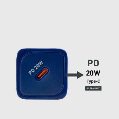 9. SBS TETRGAN1C20B 20-W-GaN-Netzwerkladegerät mit Power Delivery – blau