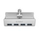 2. Orico MH4PU Hub Klemmmontage 4x USB-A 3.0 - Silber