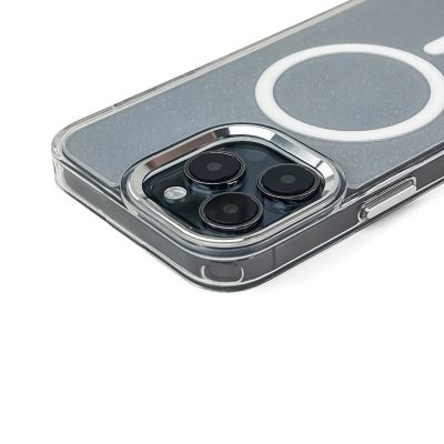 3. Wozinsky Glitter Case mit Mag Safe für Samsung Galaxy S25 - Transparent mit Glitzer