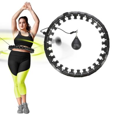 7. Plus Size Hula Hoop HMS HHW12 mit Nieten und Gewicht, schwarz