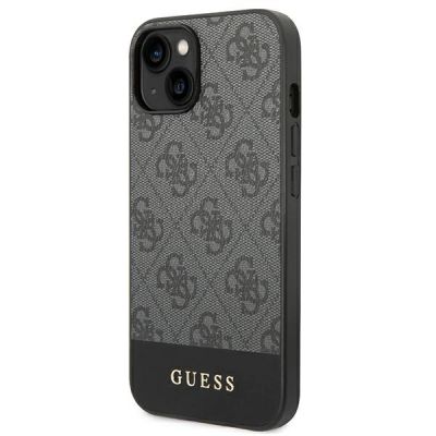 2. Guess 4G Stripe Collection Hülle für iPhone 14 / 15 Plus - Grau