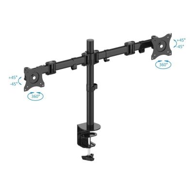 3. PureMounts PM-OFFICE-02 Monitorhalterung/Ständer 68,6 cm (27") Schreibtisch Schwarz