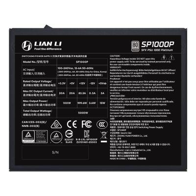 7. Lian Li SP1000P Netzteilmodul 1000W 24-Pin ATX SFX Schwarz
