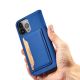 6. Magnet Card Case Hülle für iPhone 14 Flip Cover Wallet Stand blau