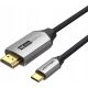 3. USB-C auf HDMI Vention 4K@60Hz Geflochtenes Kabel 2m Grau