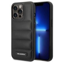 Karl Lagerfeld Hülle mit länglichem, voluminösem Logo für iPhone 14 Pro Max – Schwarz