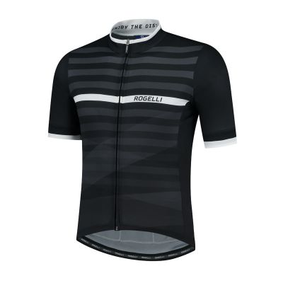 Rogelli STRIPE 2XL schwarz-weißes T-Shirt