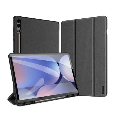 2. Dux Ducis Domo Öko-Lederhülle mit Ständer für Samsung Tab S10+ / S9+ / S9 FE+ – Schwarz