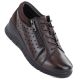 Damen-Keilschuhe aus Leder mit durchbrochenem Muster, braun, Vinceza 39977