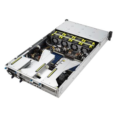 8. Asus Rack-Plattform (2U) RS521A-E12-RS24U AMD Epyc 9005/9004 (16x NVMe/8x SATA HS, 2xM.2, 2x1Gbe, IPMI, 1+1 2000W)