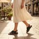 10. Schwarze Damen-Ledersandalen Filippo DS4470