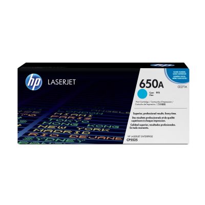 4. HP 650A Original Cyan LaserJet Tonerkartusche