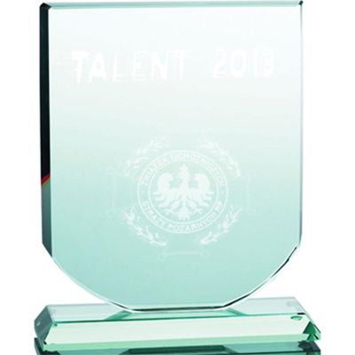 5. 3D-gravierte Glastrophäe mit Vitrine