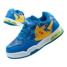 Leomil Kinder-Sportschuhe Pokémon-Sneaker, leicht, mit Klettverschluss, blaue LED-Beleuchtung