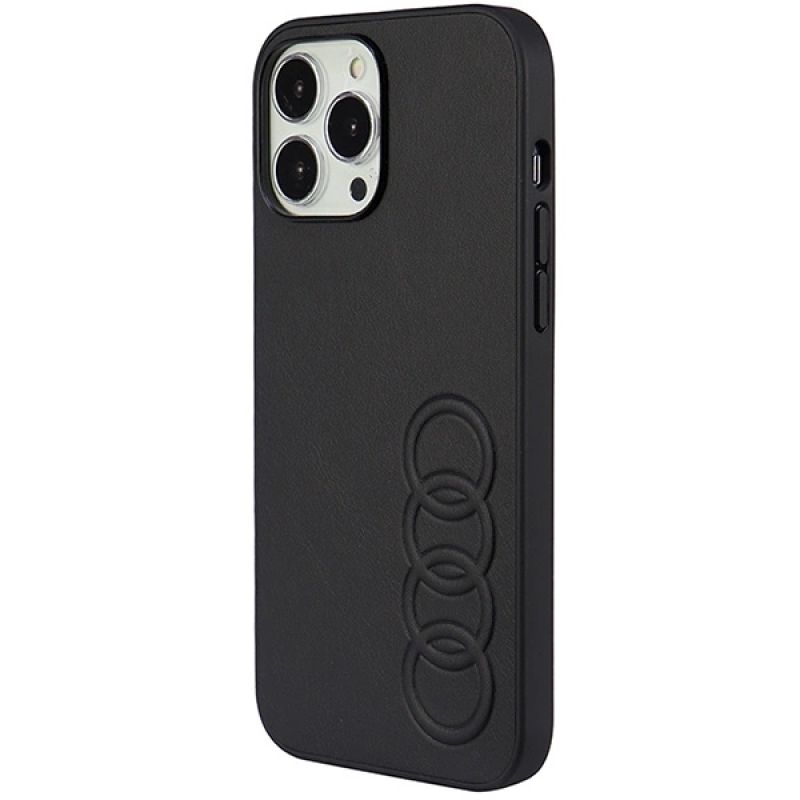 3. Audi Kunstleder iPhone 13 Pro Max 6,7" schwarz/schwarz Hardcase AU-TPUPPCIP13PM-TT/D1-BK