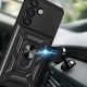 3. Hybrid Armor Camshield Case mit Ständer und Kameraabdeckung für Realme P3 Pro 5G - Schwarz