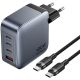 Vention 100W GaN-Ladegerät, 1x USB-A, 3x USB-C + 1 m USB-C-zu-USB-C-Kabel
