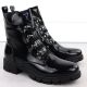 3. Damen-Lackleder-Winterboots im Worker-Stil, schwarz, M.Daszyński MR23123