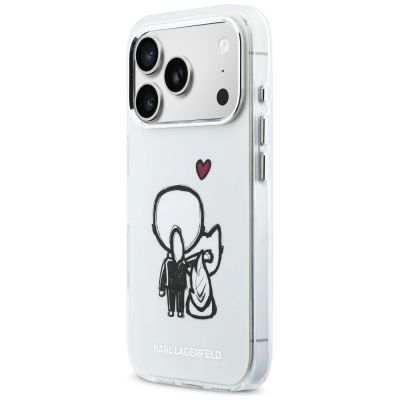 2. Karl Lagerfeld Karl & Choupette MagSafe Back Case für iPhone 17 Pro – Transparent