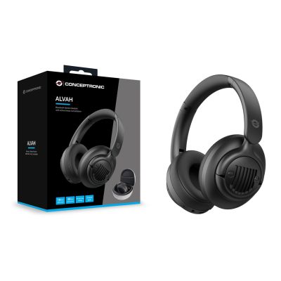 4. Conceptronic ALVAH02B Kopfhörer/Headset, kabelgebunden & kabellos, Kopfbügel, Bluetooth-Anrufe/Musik, Schwarz