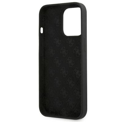 7. Guess GUHMP13LLSLMGBK iPhone 13 Pro / 13 6.1" schwarz/schwarz Hardcase Silikon Script Gold Logo MagSafe