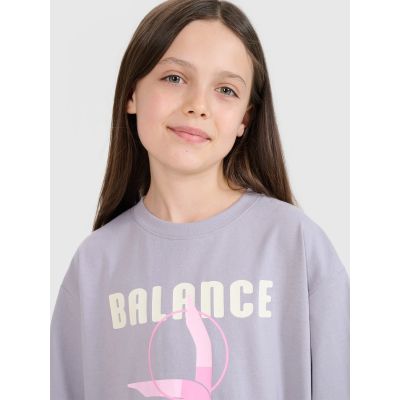 4. Oversized T-Shirt mit Aufdruck für Mädchen 4F 4FJRSS25TTSHF2646-25S