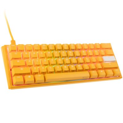 12. Ducky One 3 MINI Gelbe GATA-1746 RGB LED Gaming-Tastatur - MX-Clear (US)