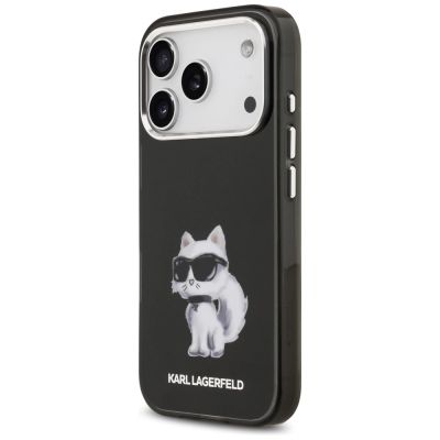2. Karl Lagerfeld IML Aquarelle Choupette & Logo MagSafe Hülle für iPhone 17 Pro - Schwarz