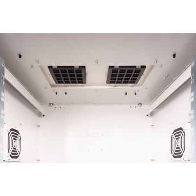 26. Digitus 19" 7U Wand-Netzwerkschrank 600x600 mm, Volltür, grau, ungeteilt, montiert, IP55, 100 kg