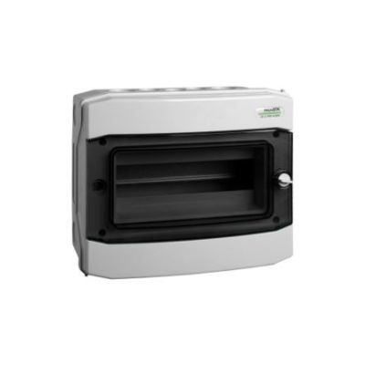 Kunststoff-Montagegehäuse, Aufputzmontage, IP65, 1-reihig, 12 Module (PHS 12T)