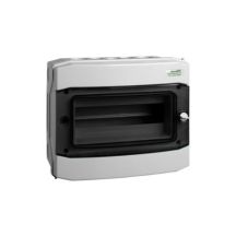 Kunststoff-Montagegehäuse, Aufputzmontage, IP65, 1-reihig, 12 Module (PHS 12T)