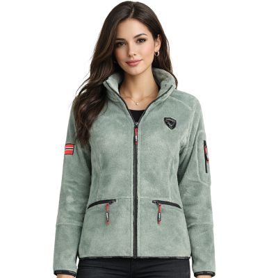 5. Geographical Norway Damen-Fleecejacke Tisaline Mandelgrün Db Lady 047-1 Mandelgrün (WZ7987F/GN-ALMOND GREEN)