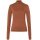 Damen-Thermoshirt mit langen Ärmeln und Mock-Kragen SUPER.NATURAL W Tundra 175 Turtleneck Flear, braun