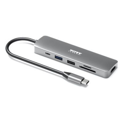 3. Port Designs 900162 USB Typ-C Hubs und Konzentratoren Silber