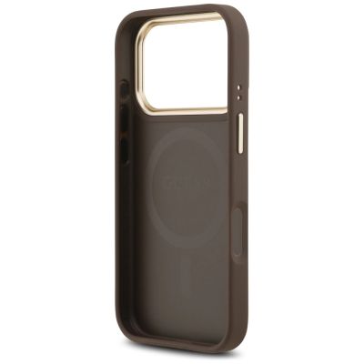 7. Guess 4G PU Classic Logo MagSafe Case für iPhone 17 Pro - Braun