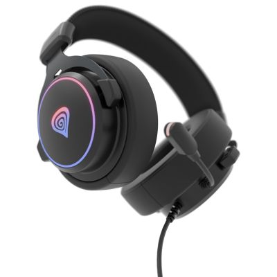 6. GENESIS NSG-2169 Kabelgebundenes Gaming-Headset mit Kopfbügel, USB Typ-A, Schwarz