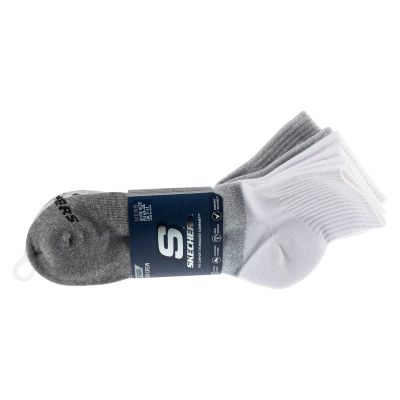 Skechers 3er-Pack Herren-Quarter Colorbloc Socken S118998-GRY Grau 43-46