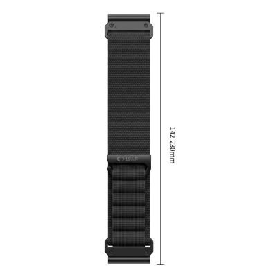 7. Tech-Protect Nylon Pro Armband für Garmin Fenix 5X / 5X Plus / 6X / 6X Pro / 7X / 8 / 8 Pro / 9 / 9 Pro (47 mm) – Schwarz