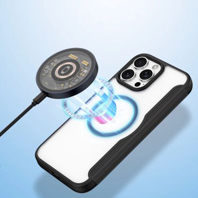 4. Dux Ducis Skin X Pro Hülle für iPhone 16 Pro mit MagSafe und Klappe – Schwarz