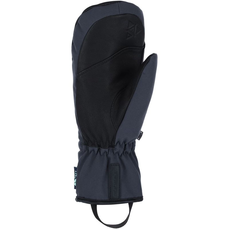 VIKING Norvik Pro Mitten Herren-Skihandschuhe, Graphit mit schwarzem Leder, Größe 8