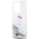 6. Hello Kitty Liquid Glitter Charms Kitty Head Hülle für iPhone 13 Pro Max – Silber