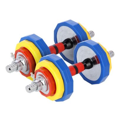 6. Bunte Hanteln mit Langhantelfunktion im HMS SKC20 Koffer 2 x 10 kg