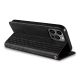 10. Magnetband-Hülle für iPhone 14 Plus Flip Wallet Mini Lanyard Stand Schwarz