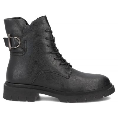 2. Schwarze Damen-Ankle-Boots aus Leder, Filippo DBT8018