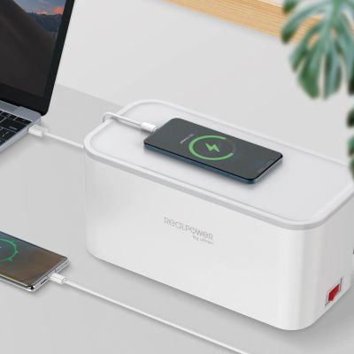 3. RealPower PowerBox 522 1,5 m Verteilerkabel mit 5 Netzwerkdosen für den Innenbereich, Weiß