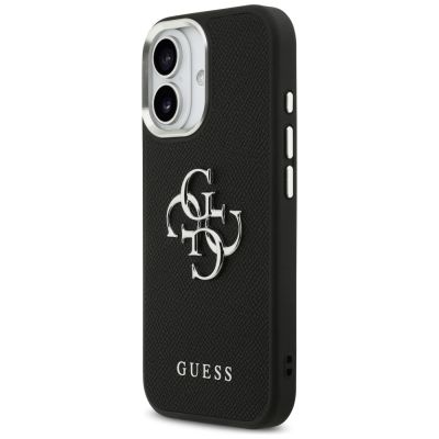 10. Guess Grained Big 4G Classic Logo Hülle für iPhone 17 - Schwarz