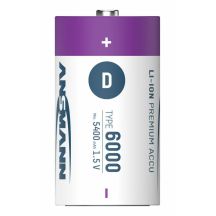 Ansmann 1314-0005 Haushaltsbatterie Wiederaufladbarer Akku D Lithium-Ionen (Li-Ion)
