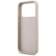7. Guess Leder 4G Dreieck Strass MagSafe Hülle für iPhone 18 Pro / 17 Pro - Pink