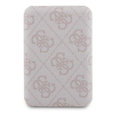 2. Guess Induction Powerbank 15W GUPB5FP4EMGP 5000mAh rosa/rosa 4G Leder Metall Logo MagSafe